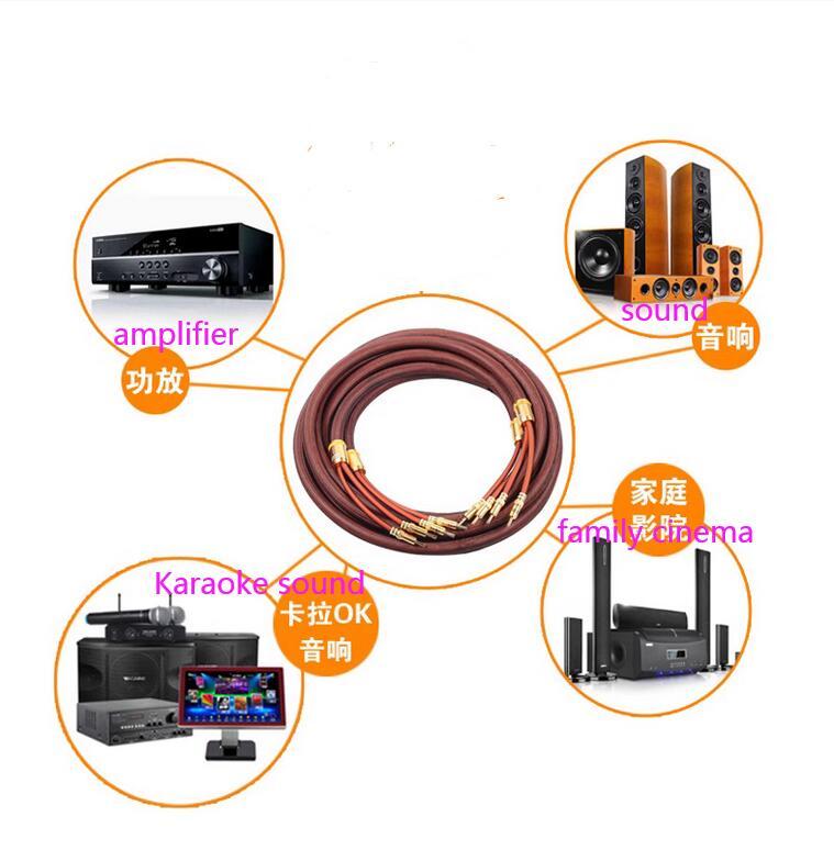 New 1 pair Choseal LB-5109 audio cable High Purity OCC Single Crystal Copper hifi Speaker Cable