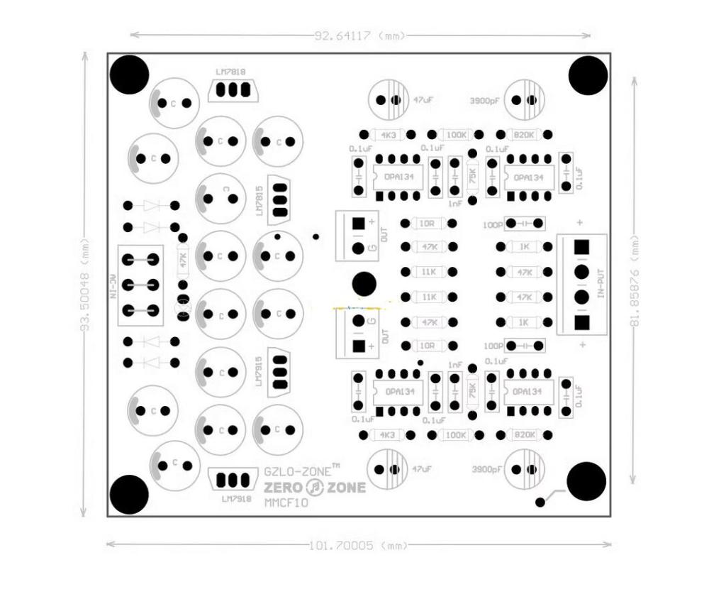 MMCF10 Hifi LP Phonograph MM RIAA Phono Preamplifier Board / Phono Amplifier PCB