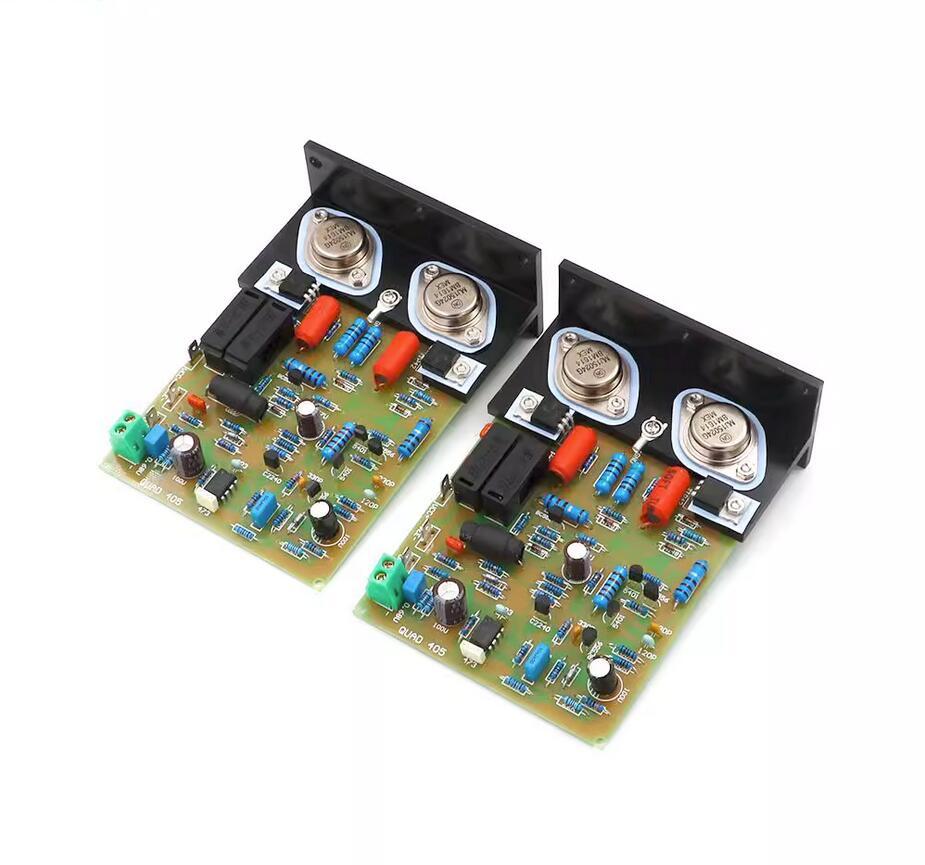 Engraving QUAD405 hifi diy stereo Amplifier Board With Angle Aluminum 100W +100W 8R