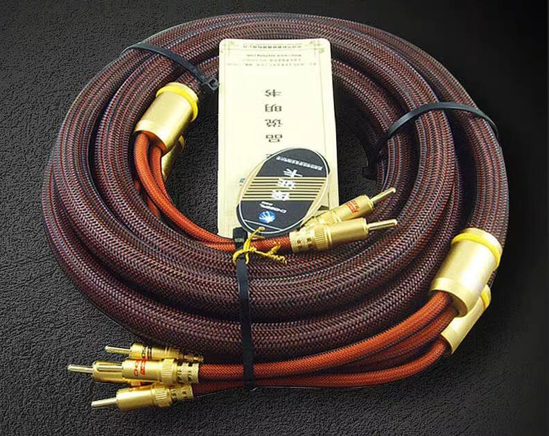 New 1 pair Choseal LB-5109 audio cable High Purity OCC Single Crystal Copper hifi Speaker Cable