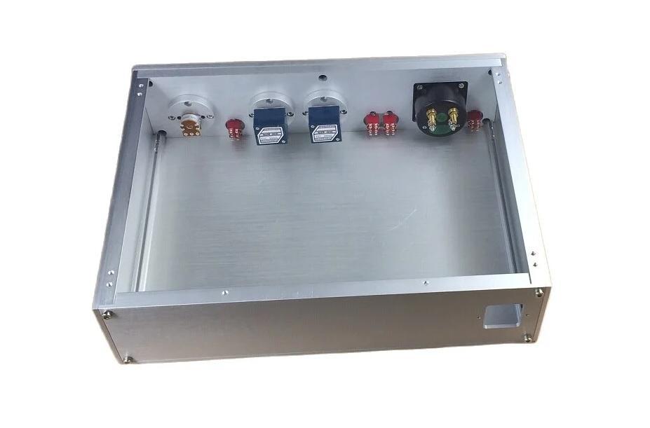 BZ3208A Luxury Precision full aluminum chassis silver hifi diy Amplifier Case With VU Meter