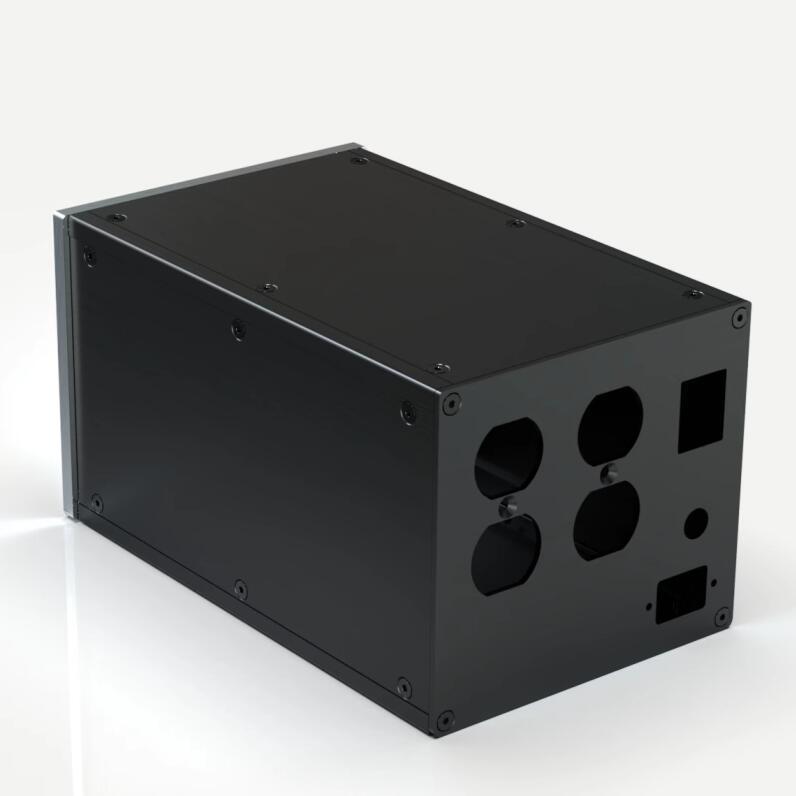 1614B Full Aluminum Chassis Isolation power box with digital meter head hifi diy case