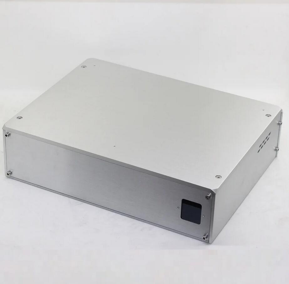BZ3208A Luxury Precision full aluminum chassis silver hifi diy Amplifier Case With VU Meter