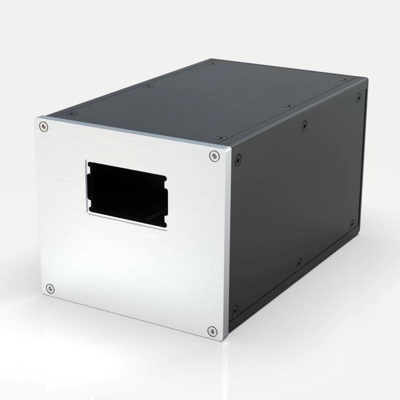 1614B Full Aluminum Chassis Isolation power box with digital meter head hifi diy case