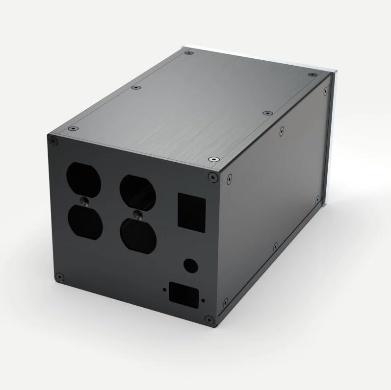 1614B Full Aluminum Chassis Isolation power box with digital meter head hifi diy case