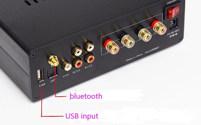 TPA3255 Digital high-power amplifier Fiber optic coaxial USB computer decoding Bluetooth 5.0 with Remote control Class D