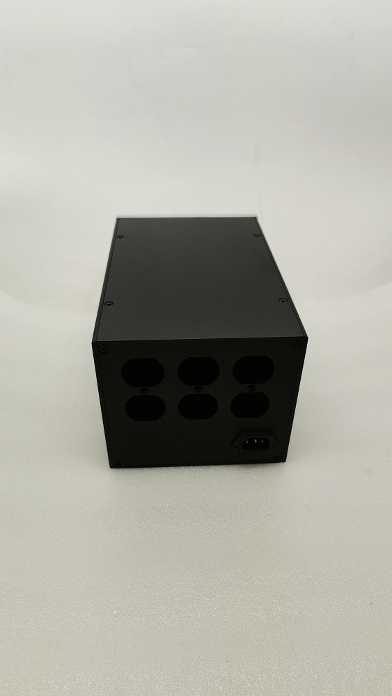 Dual display input and output voltage transformer box dual voltmeter full aluminum Isolated power supply chassis