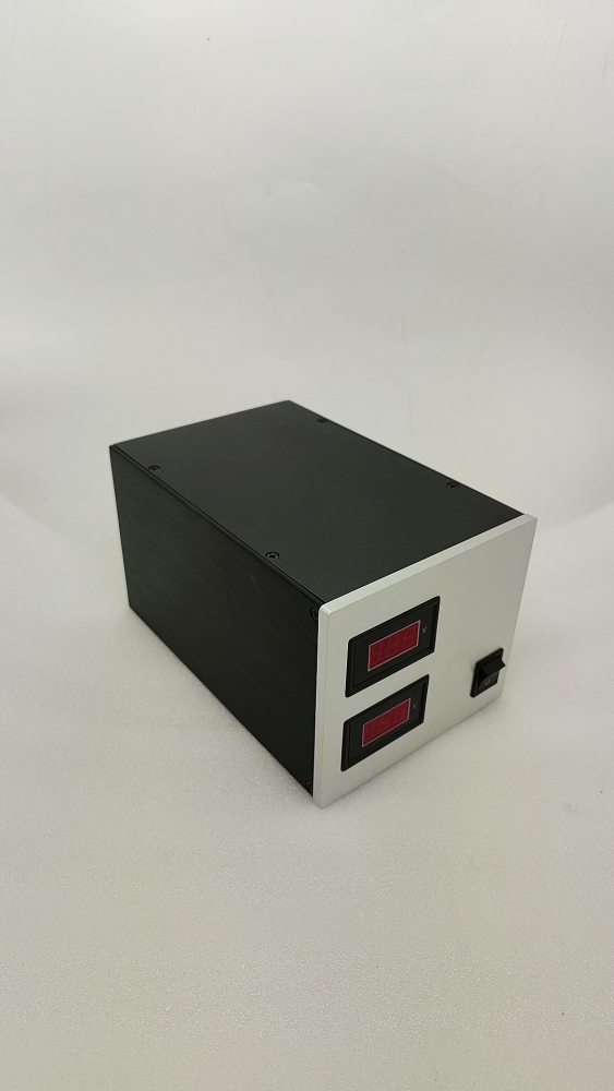 Dual display input and output voltage transformer box dual voltmeter full aluminum Isolated power supply chassis