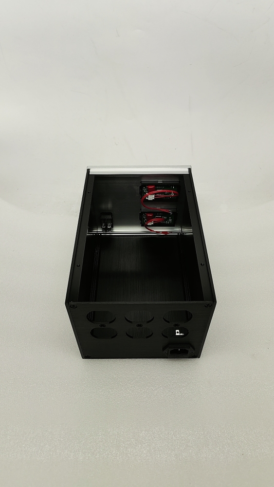 Dual display input and output voltage transformer box dual voltmeter full aluminum Isolated power supply chassis