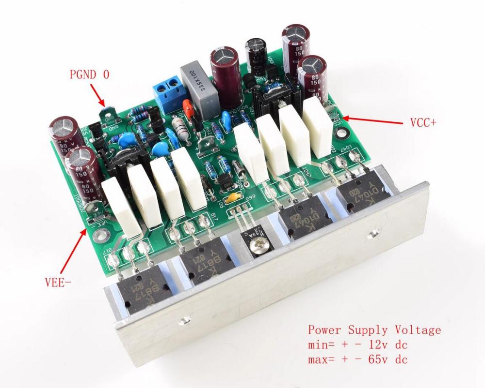 2 pcs HIEND L20 VER 10 Stereo Power Amplifier Finished Board 200W 8R With Angle Aluminum