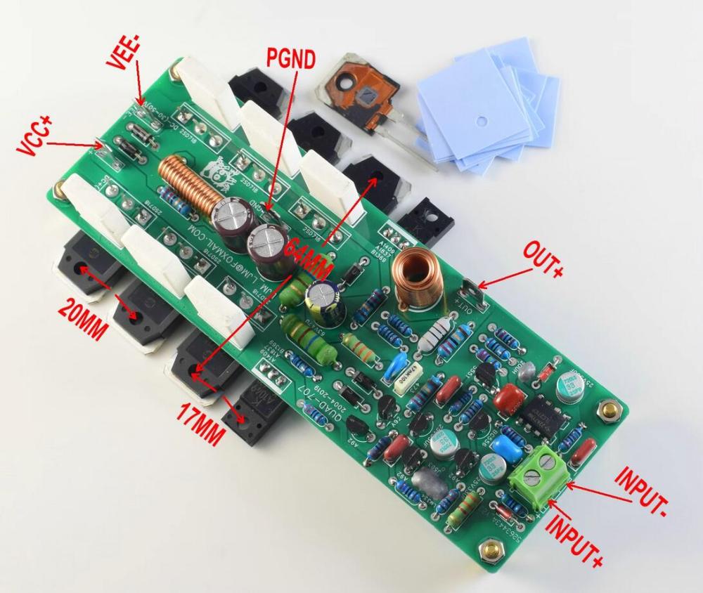 Classic sound Finished QUAD707 MOD Pure power amplifier board Base on QUAD-707 circuit