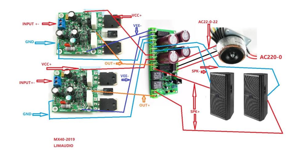 MX40 hifi stereo 50W*2 Mini DIY finished amplifier board Beyond LM3886