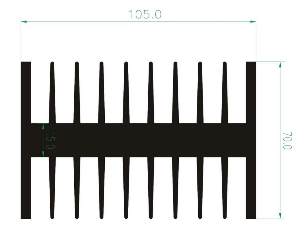 New FM1811 full aluminum heatsink hifi diy 811 black Standard radiator