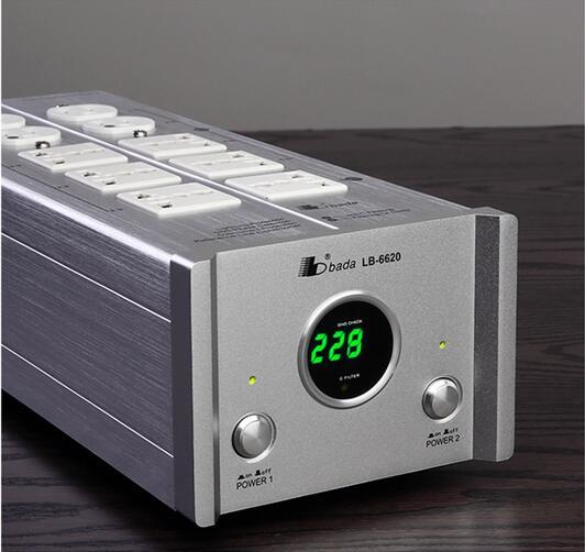 LB-6620 Dual power supply filtering anti-interference overcurrent and lightning protection HIFI plug Suitable for audio CD amplifiers