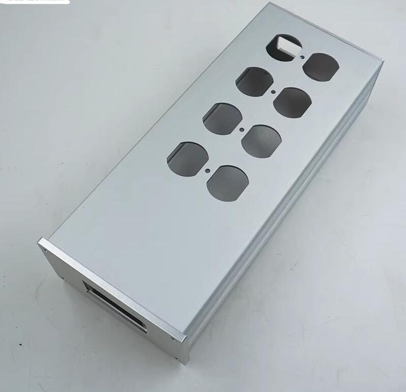 126 All aluminum alloy American standard socket chassis HIFI DIY Power filter housing