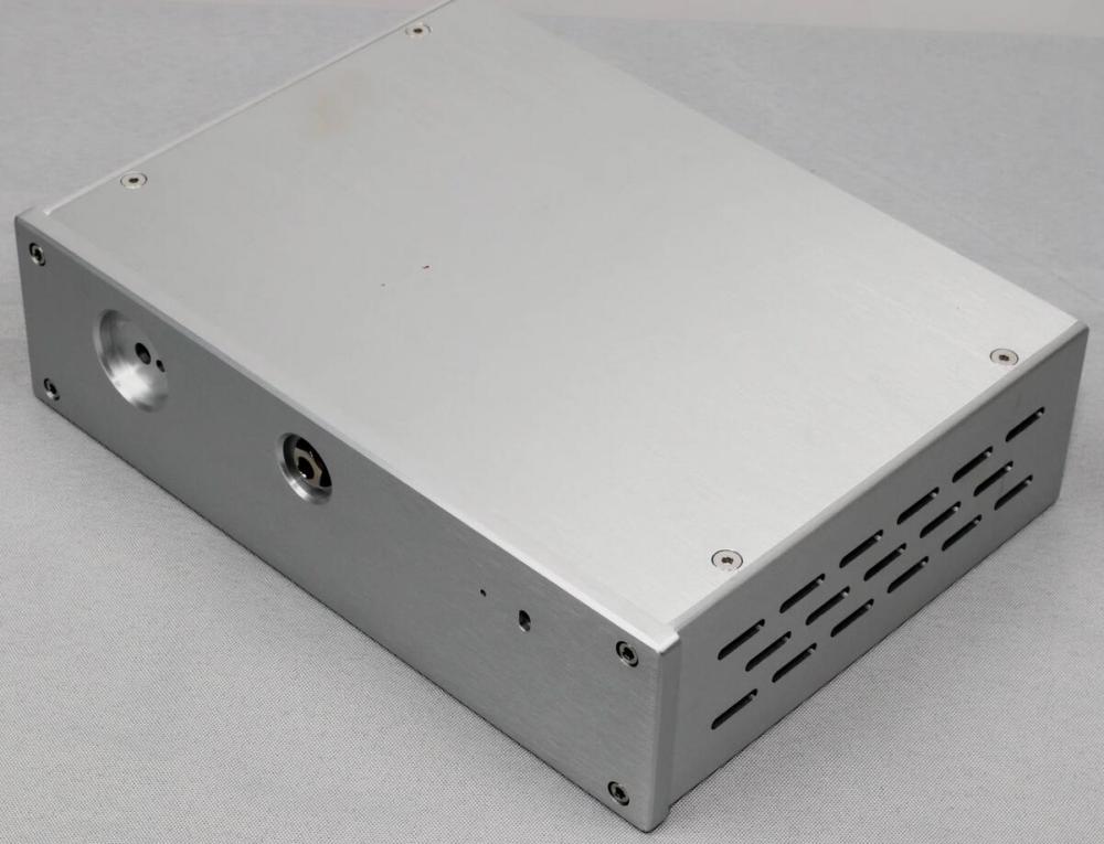 2607 silver aluminium alloy headphone amplifier chassis preamp hifi diy case tube amp box