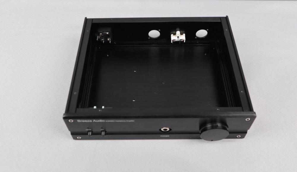 2607B black aluminium alloy headphone amplifier chassis preamp hifi diy case tube amp box