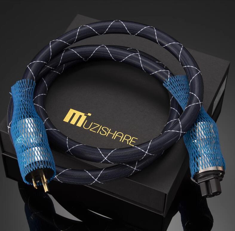 MUZISHARE MS-5000PW 1.8m American Standard Single crystal copper silver plating hifi Audio power cord
