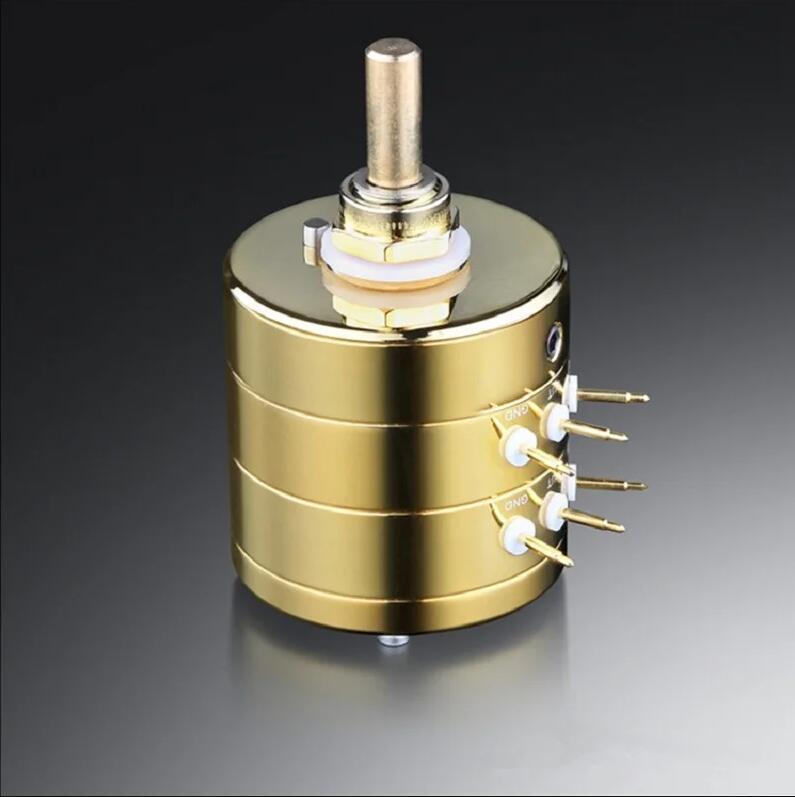 EIZZ Premium 2x10K 2x50K 2x100K 2x250K 24 Steps Stereo Volume Potentiometer Stepped Attenuator AMRS Resistors HIFI AUDIO AMP DIY