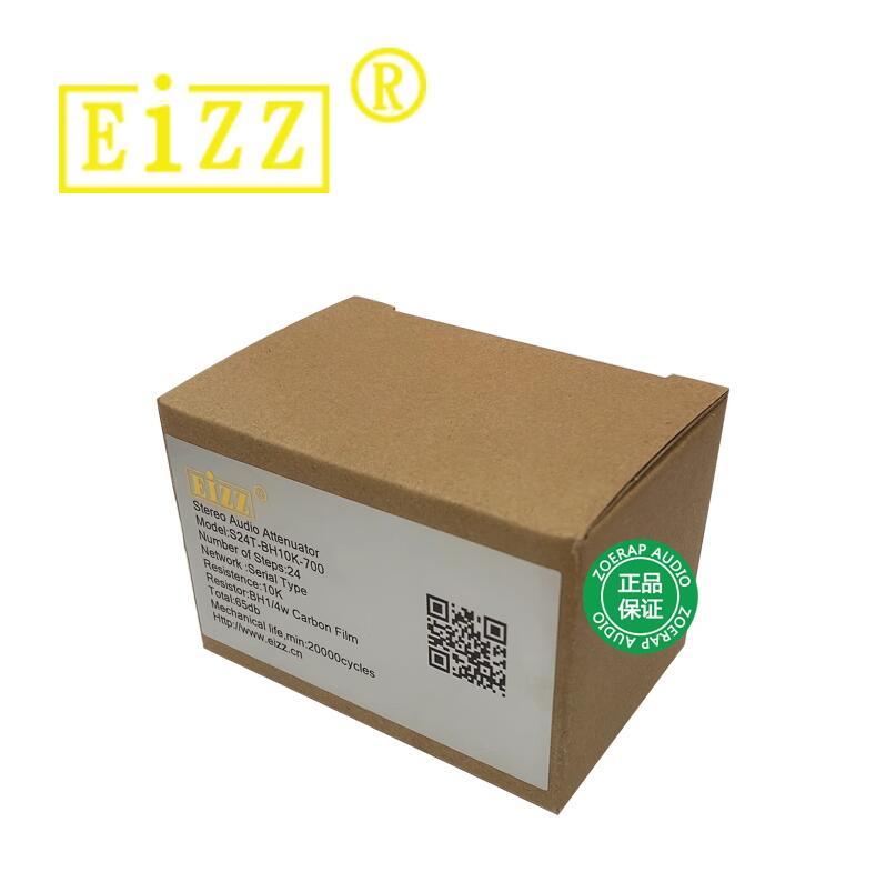 1 pcs high end EIZZ precision 24 step dual potentiometer 10K 50K 100K 250K Stereo volume potentiometer