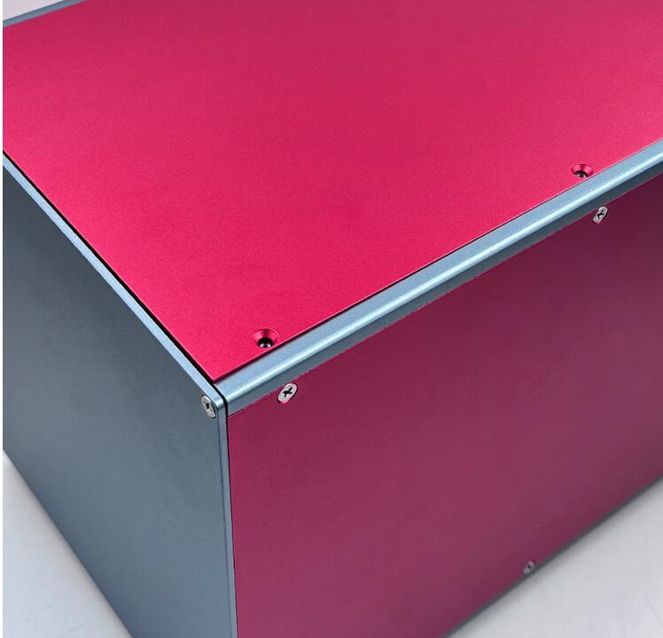 Full aluminum red Blank multi-purpose power supply housing split tube amplifier DIY chassis filter power box 230*250*336mm