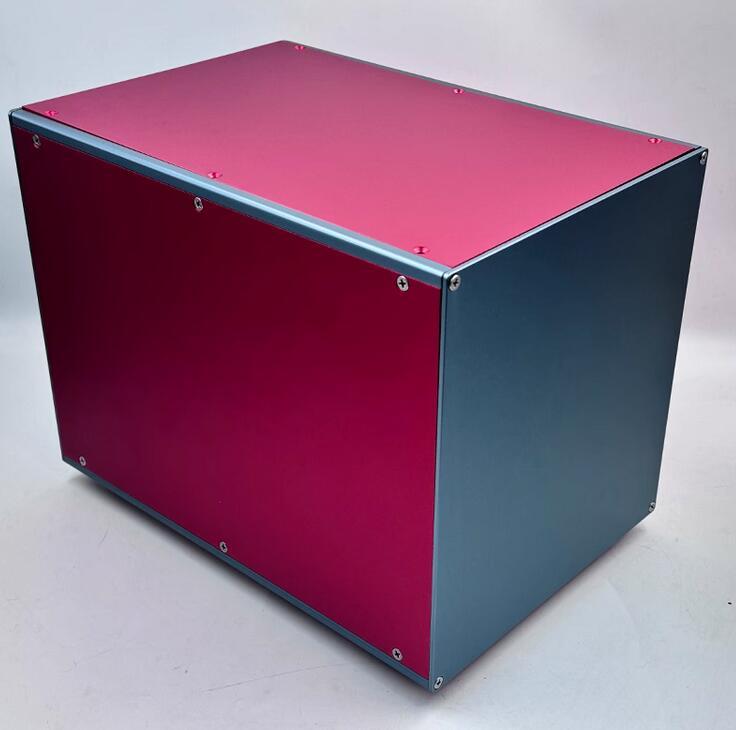 Full aluminum red Blank multi-purpose power supply housing split tube amplifier DIY chassis filter power box 230*250*336mm