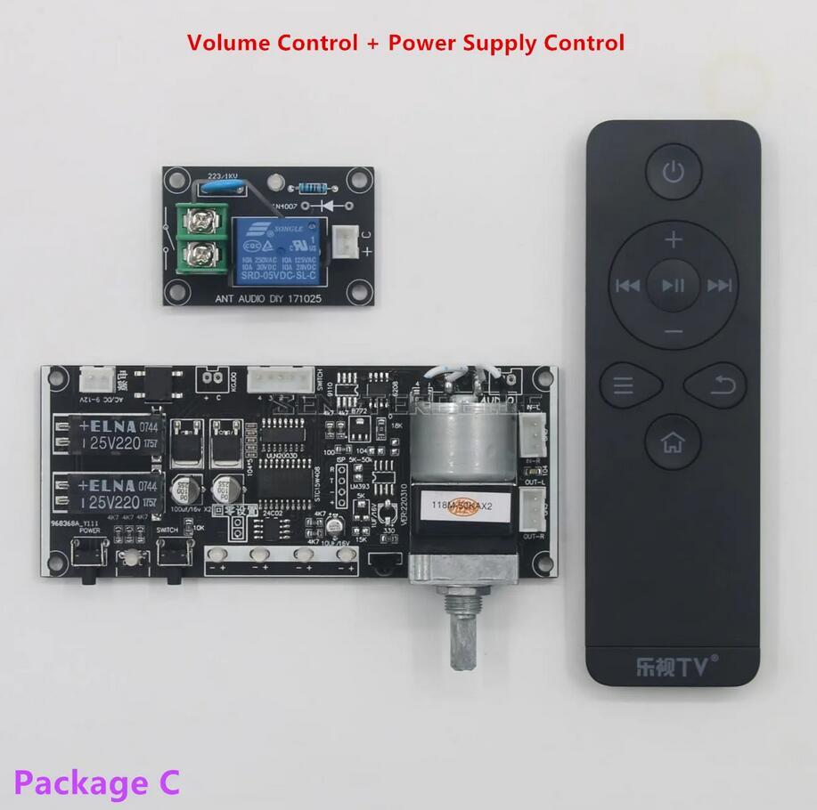 Intelligent Motor Volume Control Board Remote Control Preamplifier Audio Source Signal Selection Switch Board DIY