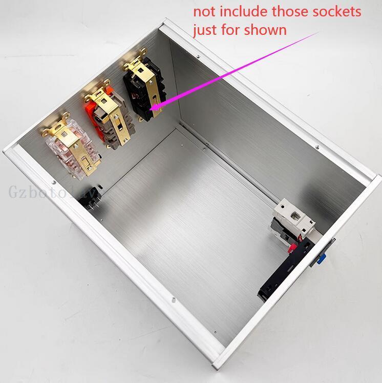 260 all aluminum alloy multi-purpose power filter housing 1p/2p air switch isolated case power amplifierchassis 206*206*260mm