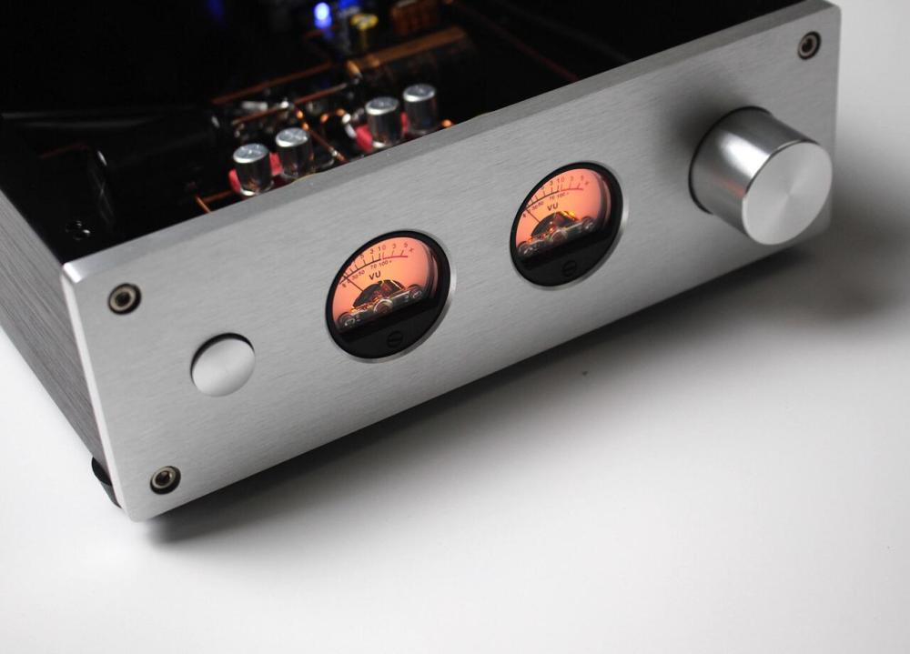 Latest new model TDA7293 pure manual scaffolding 100W*2power amplifier with double VU meter