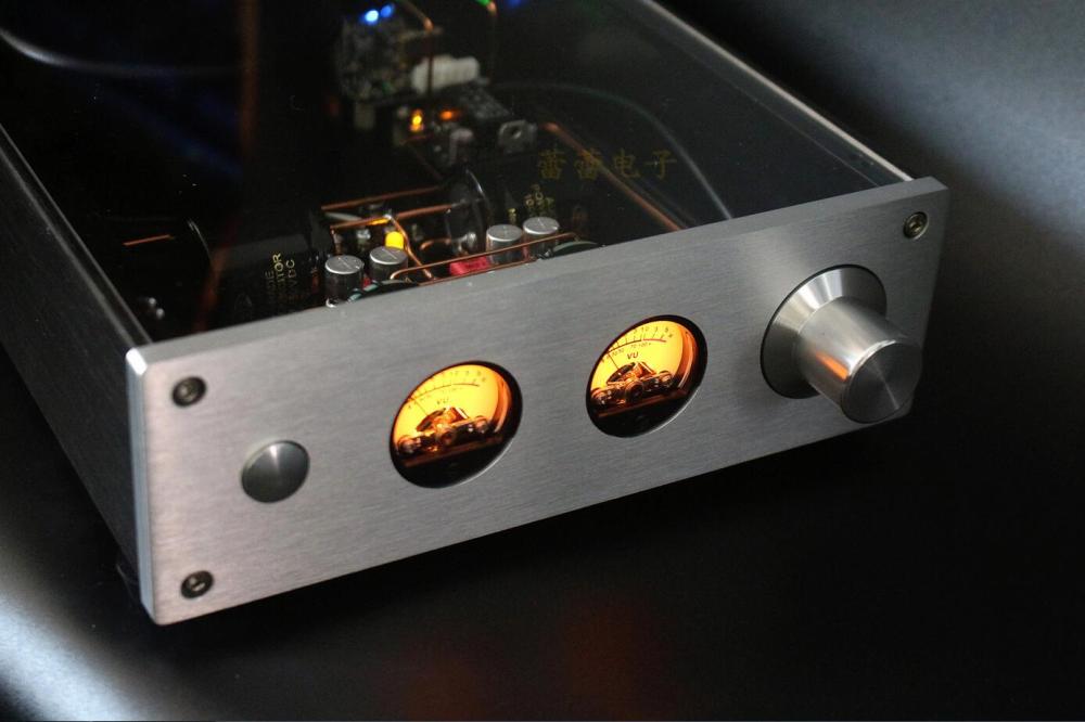 Latest new model TDA7293 pure manual scaffolding 100W*2power amplifier with double VU meter