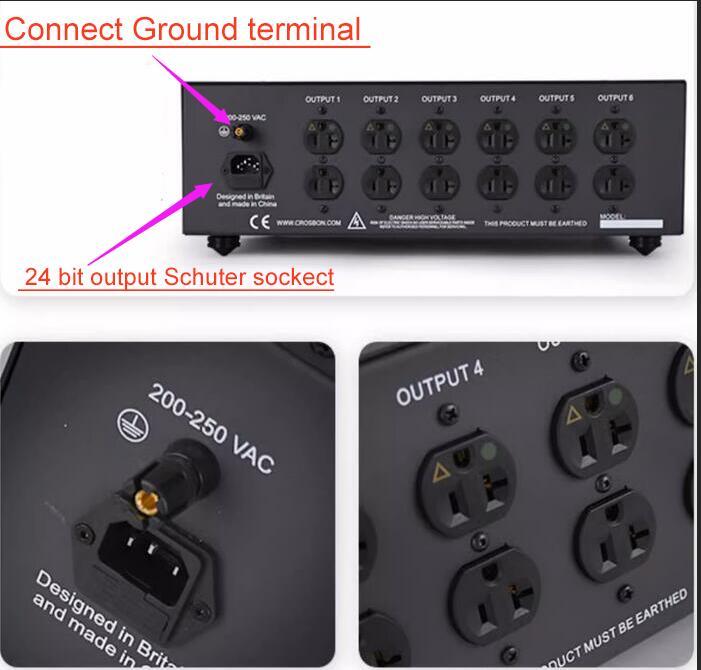 NEW arrive Large capacitance high power Crosbon CR939 audio Hifi power processor voltage display 12 bits sockets