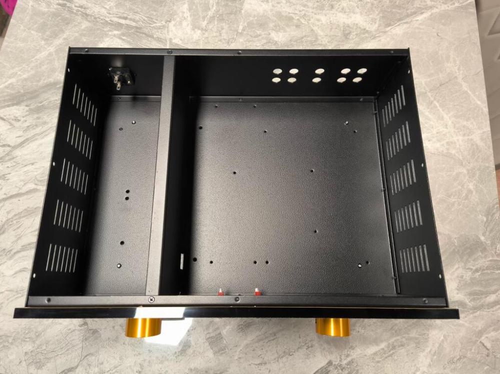 Kindo tube preamplifier DIY chassis Iron Shielding function power amplifier case with knobs 430x120x300mm