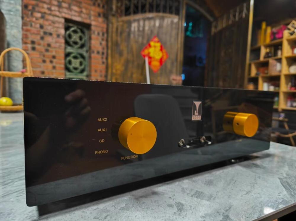 Kindo tube preamplifier DIY chassis Iron Shielding function power amplifier case with knobs 430x120x300mm