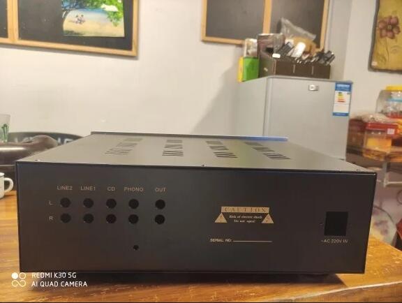HiFi Amplifier Chassis Preamplifier Case Phono Box 430x140x330MM For KONDO M78 Preamp