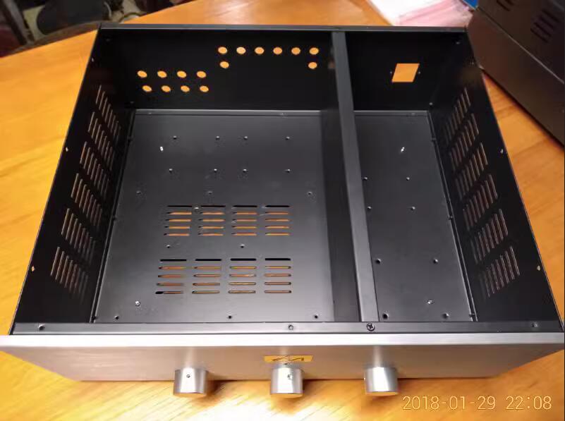 Hifi Iron Tube Amplifier Chassis Audio Preamplifier Box 430x150x350mm For EL84 / 6V6 /6P1 / 6P14 Etc