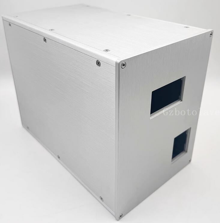Aluminum power amplifier case isolated 2000W power supply power filter chassis American standard socket DIY box 182*242*310mm
