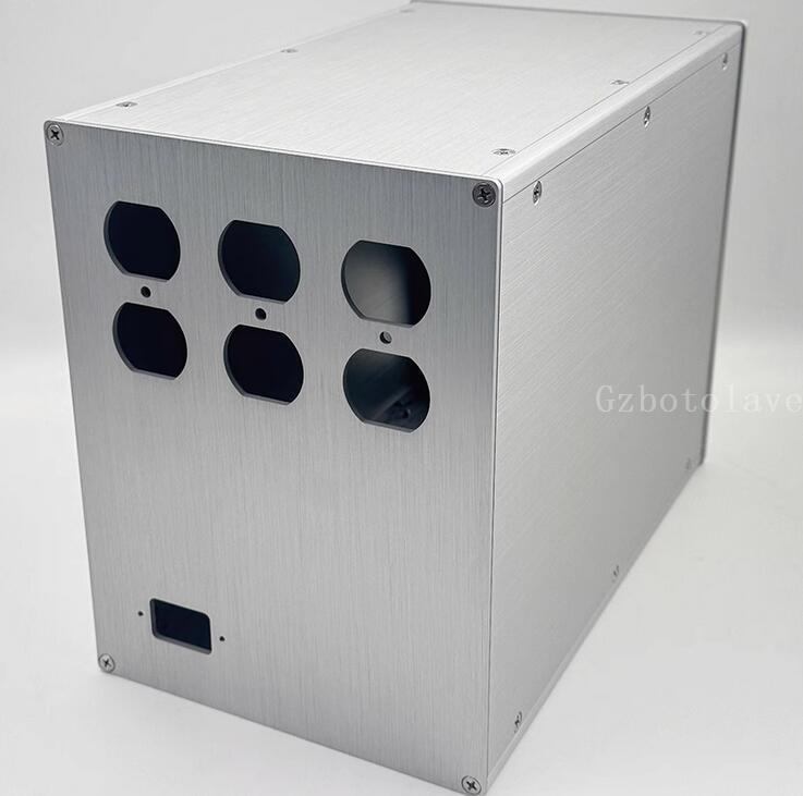 Aluminum power amplifier case isolated 2000W power supply power filter chassis American standard socket DIY box 182*242*310mm
