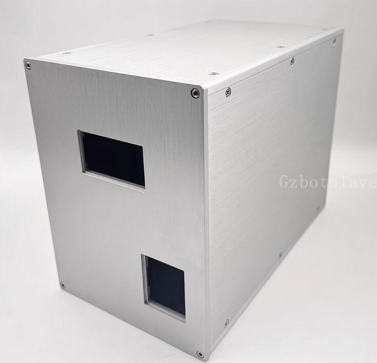 Aluminum power amplifier case isolated 2000W power supply power filter chassis American standard socket DIY box 182*242*310mm