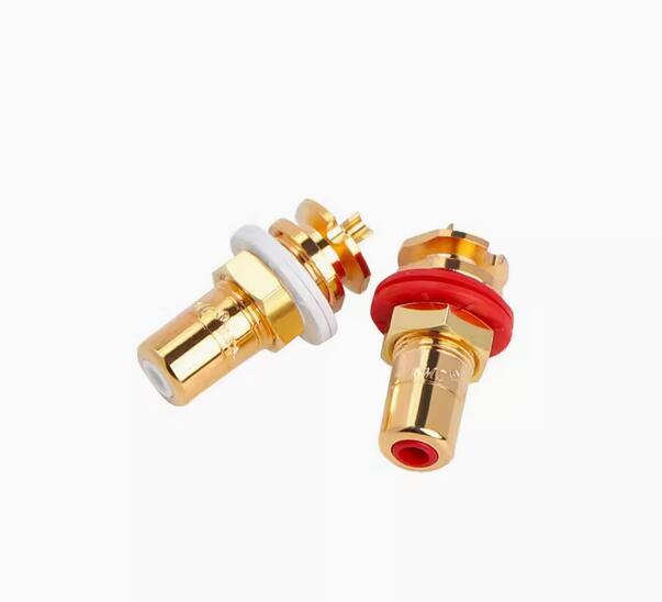 One pair USA CMC-816-U-G plated with 24K gold RCA