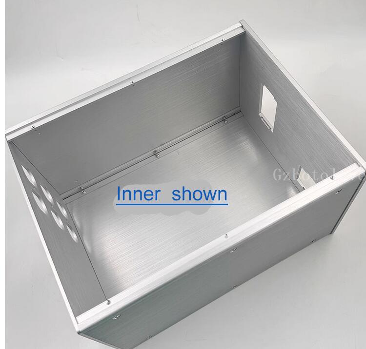 Aluminum power amplifier case isolated 2000W power supply power filter chassis American standard socket DIY box 182*242*310mm