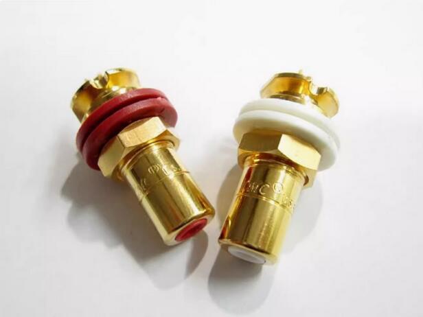 One pair USA CMC-816-U-G plated with 24K gold RCA