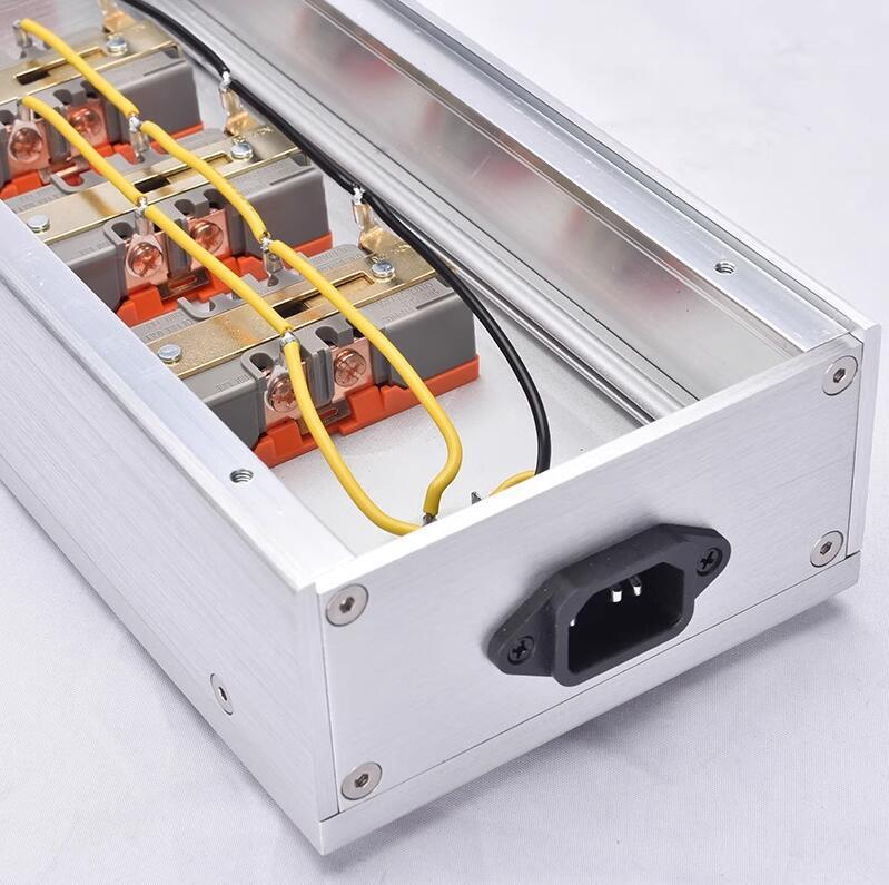 1pcs All aluminum case American standard power socket Audio HiFi mini power strip US power plug