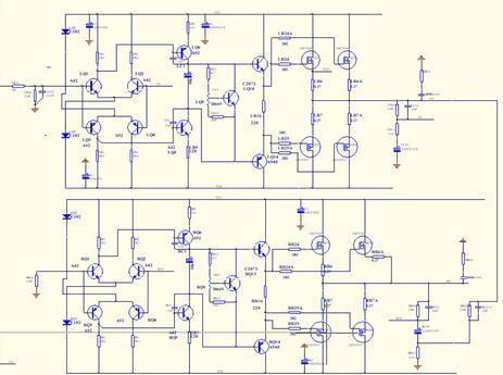 M10 Fully symmetrical double differential BTL400W+400W High power low distortion HIFI amplifier board