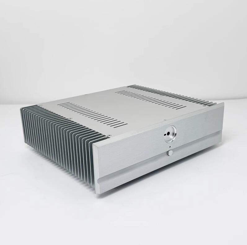 365 Class A amplifier chassis power supply all aluminum silver shell with knob