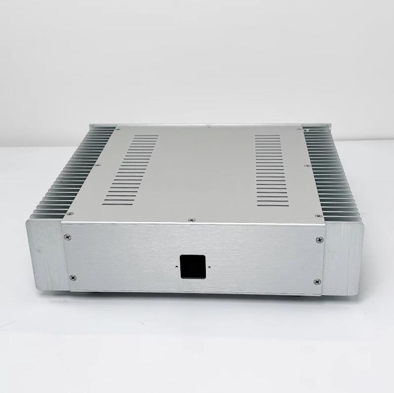 365 Class A amplifier chassis power supply all aluminum silver shell with knob