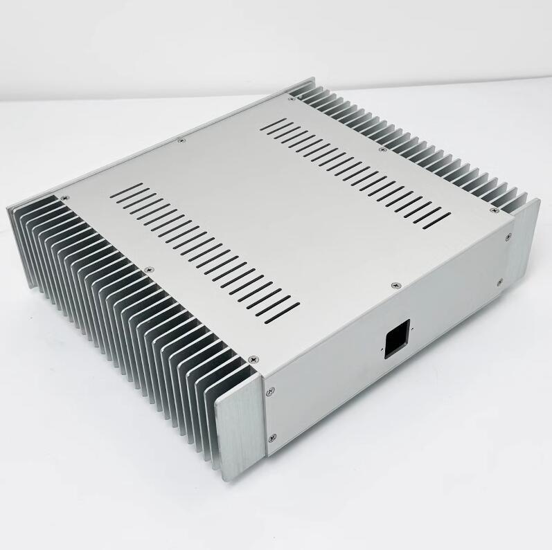 365 Class A amplifier chassis power supply all aluminum silver shell with knob