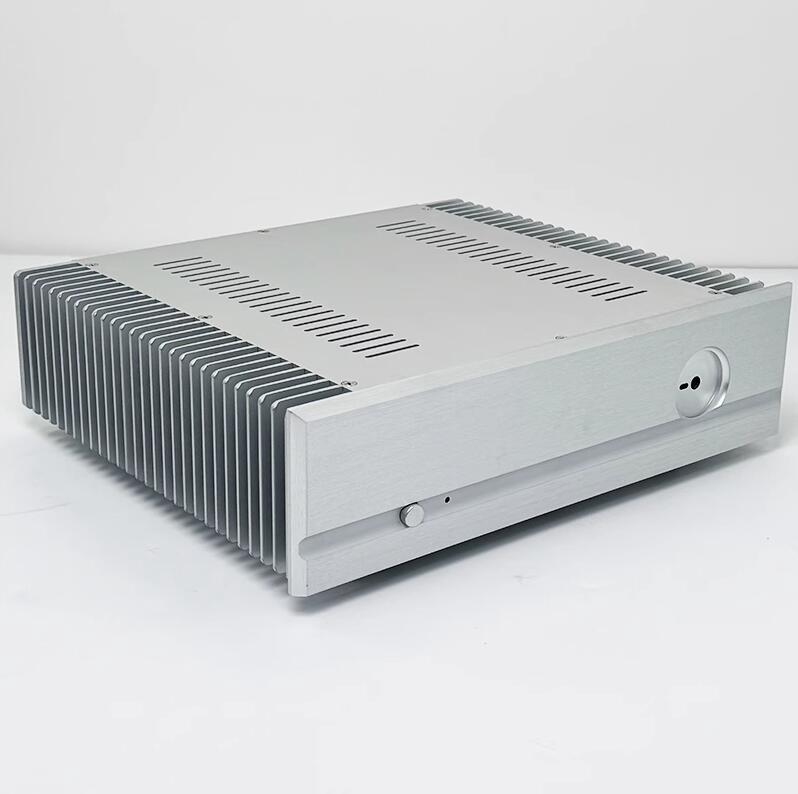 365 Class A amplifier chassis power supply all aluminum silver shell with knob