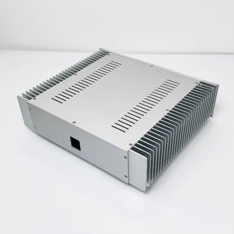 365 Class A amplifier chassis power supply all aluminum silver shell with knob