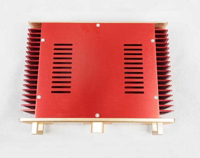 NEW full Aluminum 1969 Gold Sealed Class A B power amplifier Chassis HiFi DIY Audio box with knobs 301*82*210mm
