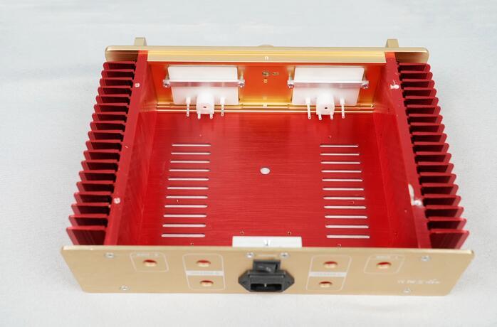 NEW full Aluminum 1969 Gold Sealed Class A B power amplifier Chassis HiFi DIY Audio box with knobs 301*82*210mm